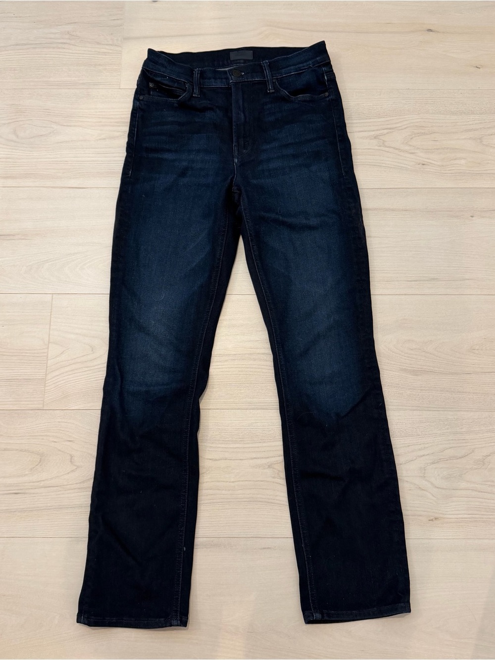 MOTHER Women's The Mid Rise Dazzler Ankle Dark Blue Jeans